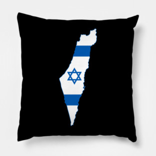 Israel Map Israeli flag Pillow