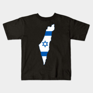Israel Map Israeli flag Kids T-Shirt