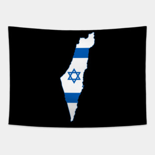 Israel Map Israeli flag Tapestry