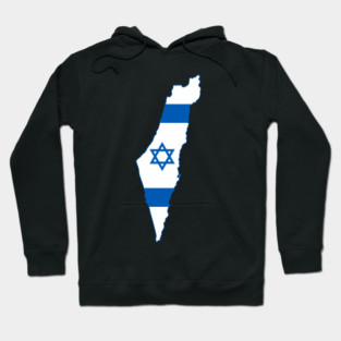 Israel Map Israeli flag Hoodie