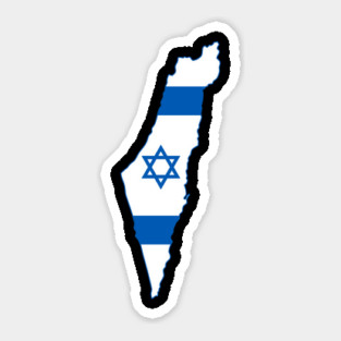 Israel Map Israeli flag Sticker