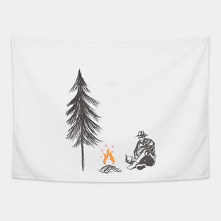 Resting Campfire Tapestry