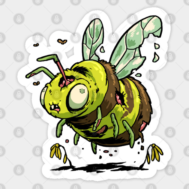 Zombee: When Zombies Buzz Sticker by GoshWow®