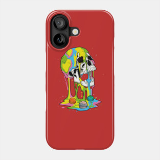 The Galaxy Skull Drip Phone Case