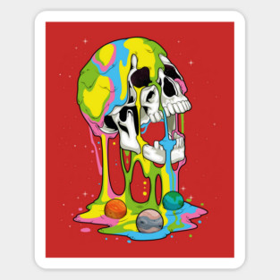 The Galaxy Skull Drip Sticker