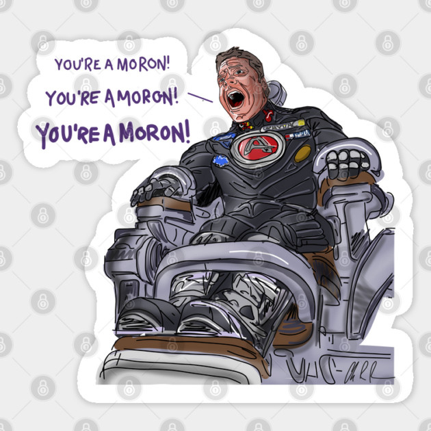 Mystery Men: You're A Moron Sticker by 51Deesigns