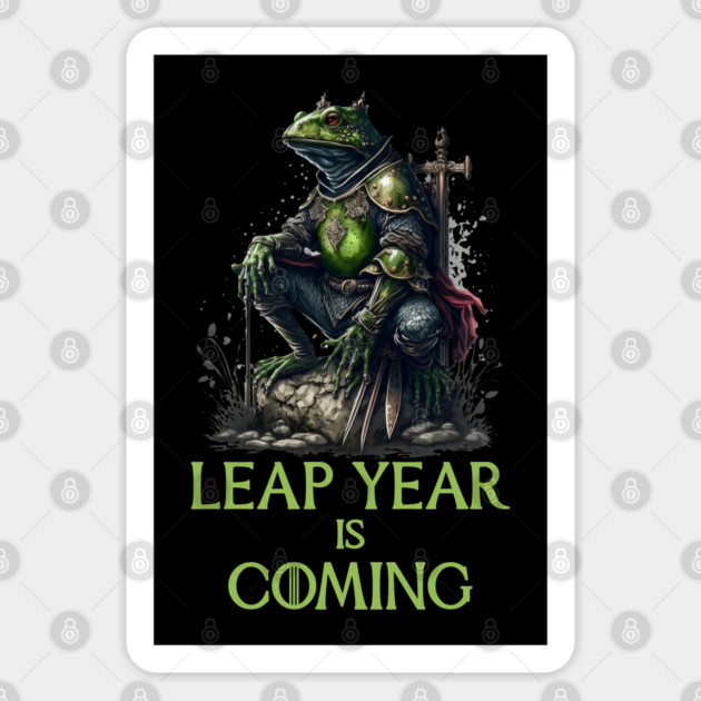 Lear Year Is Coming, Frog Warrior Sticker by HolidayBug