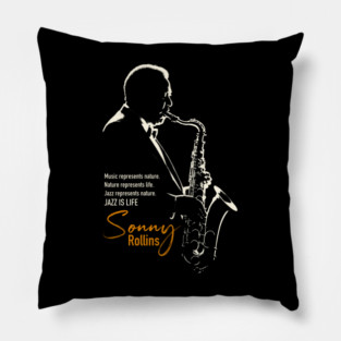 Sonny Rollins silhouette Pillow