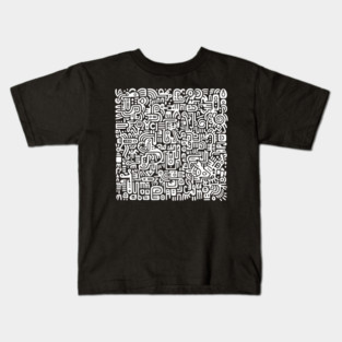 Pop Art Abstract (Haring Inspired) Kids T-Shirt