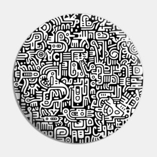 Pop Art Abstract (Haring Inspired) Pin