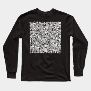 Pop Art Abstract (Haring Inspired) Long Sleeve T-Shirt
