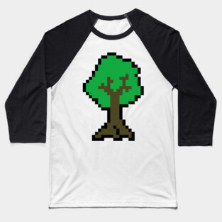 Pixel Tree Baseball T-Shirt