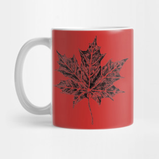 Maple Leaf Sketch Mug