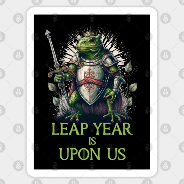 Lear Year Is Upon Us, Frog Warrior Sticker by HolidayBug