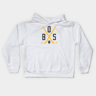 BOS Retro Sticks - White Kids Hoodie