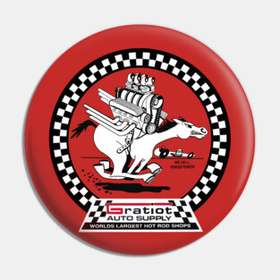 Vintage Gratiot Hot Rod Garage Sign  bought to you by MotorManiac Pin