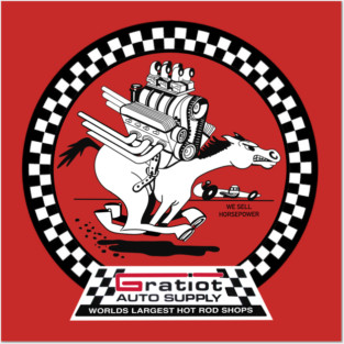 Vintage Gratiot Hot Rod Garage Sign  bought to you by MotorManiac Posters and Art