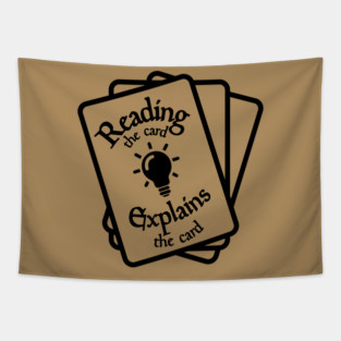 Reading The Card Explains The Card / Funny Magic The Gathering Shirt / MTG / Gift for Magic The Gathering Fan Tapestry