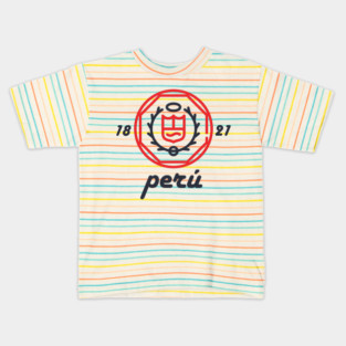 White Peruvian Shield Kids T-Shirt