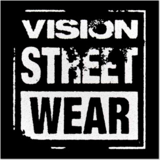Vision Street Wear Skateboarding Disstresed 1980s Original Aesthetic Tribute 〶 Posters and Art