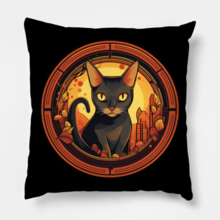 Abyssinian Cat Halloween, Cat Lover Pillow