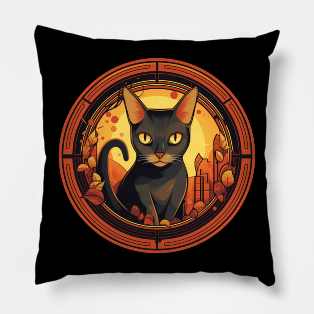 Abyssinian Cat Halloween, Cat Lover Pillow by logiamerch