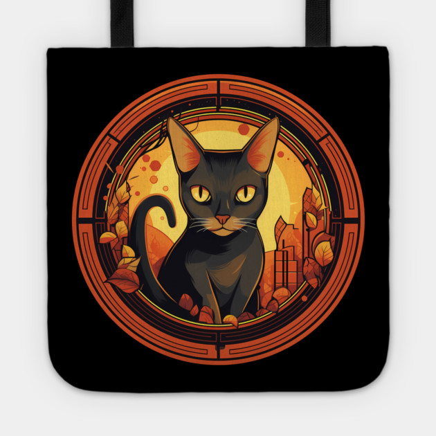 Abyssinian Cat Halloween, Cat Lover Tote by logiamerch