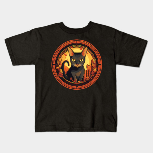 Abyssinian Cat Halloween, Cat Lover Kids T-Shirt by logiamerch
