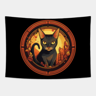 Abyssinian Cat Halloween, Cat Lover Tapestry