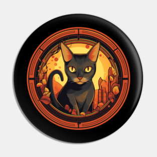 Abyssinian Cat Halloween, Cat Lover Pin