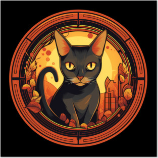 Abyssinian Cat Halloween, Cat Lover Posters and Art