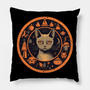 Abyssinian Cat Halloween, Cat Lover Pillow