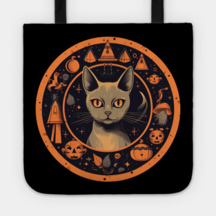 Abyssinian Cat Halloween, Cat Lover Tote