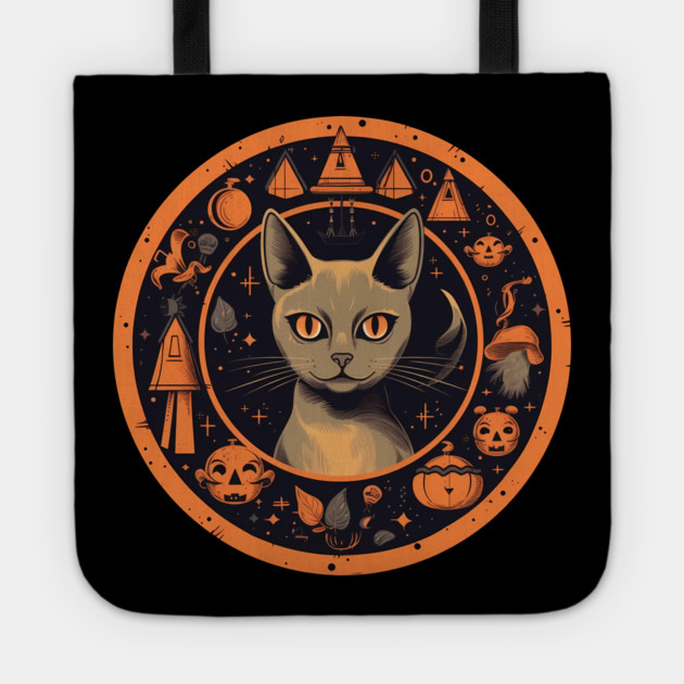 Abyssinian Cat Halloween, Cat Lover Tote by logiamerch