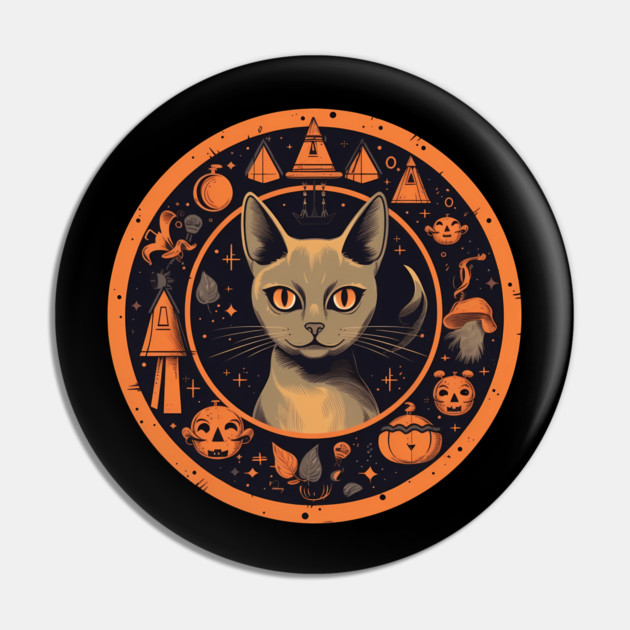 Abyssinian Cat Halloween, Cat Lover Pin by logiamerch