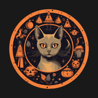 Abyssinian Cat Halloween, Cat Lover T-Shirt