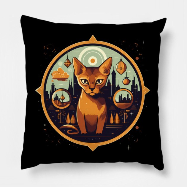 Abyssinian Cat Halloween, Cat Lover Pillow by logiamerch