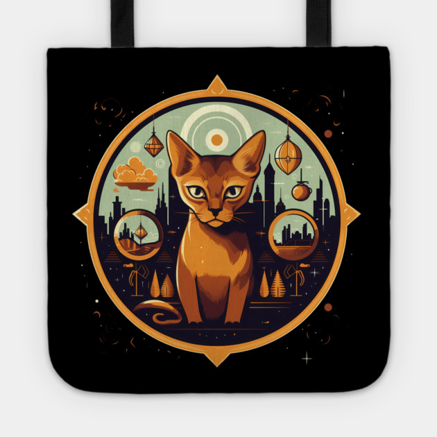Abyssinian Cat Halloween, Cat Lover Tote by logiamerch