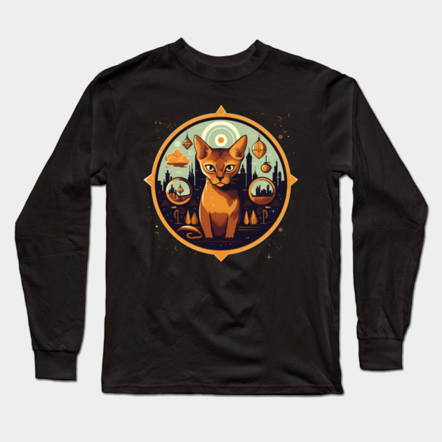 Abyssinian Cat Halloween, Cat Lover Long Sleeve T-Shirt by logiamerch