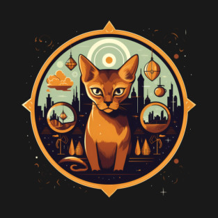 Abyssinian Cat Halloween, Cat Lover T-Shirt