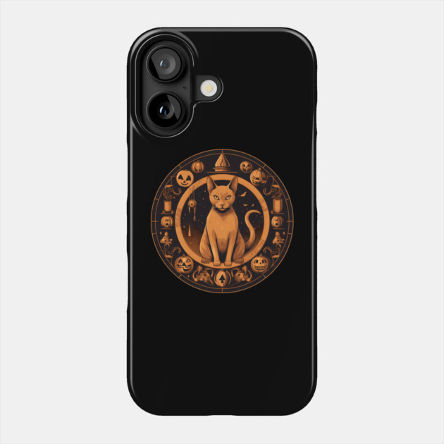 Abyssinian Cat Halloween, Cat Lover Phone Case by logiamerch