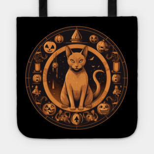 Abyssinian Cat Halloween, Cat Lover Tote