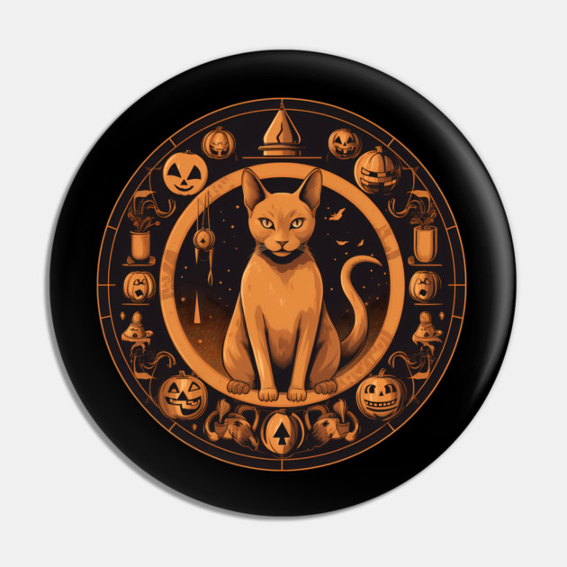 Abyssinian Cat Halloween, Cat Lover Pin by logiamerch