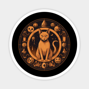 Abyssinian Cat Halloween, Cat Lover Magnet