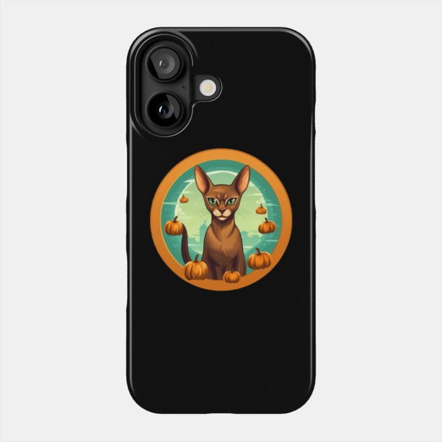 Abyssinian Cat Halloween, Cat Lover Phone Case by logiamerch