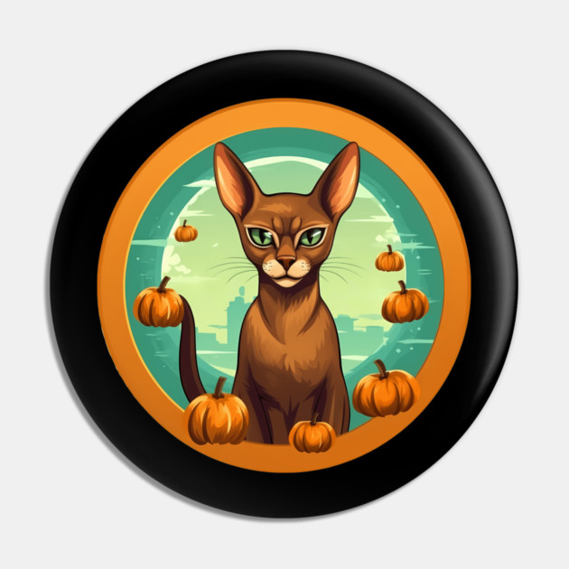 Abyssinian Cat Halloween, Cat Lover Pin by logiamerch