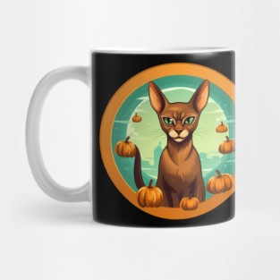 Abyssinian Cat Halloween, Cat Lover Mug