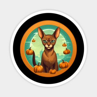 Abyssinian Cat Halloween, Cat Lover Magnet