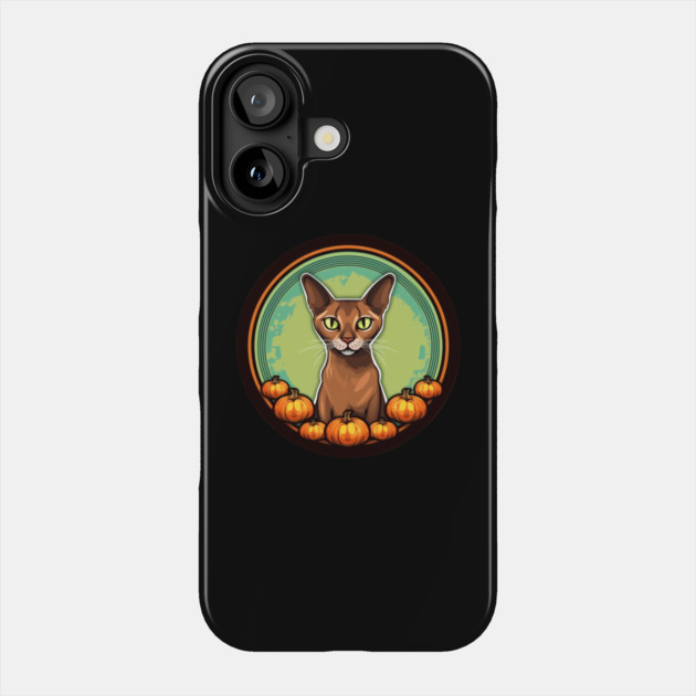 Abyssinian Cat Halloween, Cat Lover Phone Case by logiamerch