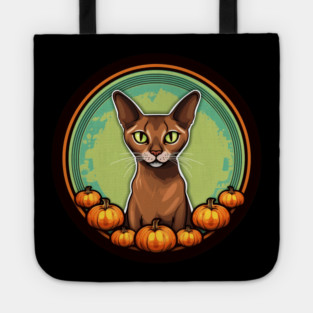 Abyssinian Cat Halloween, Cat Lover Tote